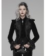 Punk Rave Black Vintage Gothic Lace Velvet Short Coat for Women