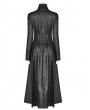 Punk Rave Black Gothic Dark Punk Long Coat for Women