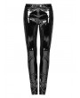 Punk Rave Black Gothic Punk Latex Slim Pants for Women