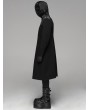 Punk Rave Black Gothic Punk Weird Mask Long Hooded Coat for Men