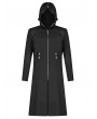 Punk Rave Black Gothic Punk Weird Mask Long Hooded Coat for Men