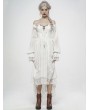 Punk Rave White Vintage Gothic Victory Day Lace High-Low dress