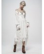 Punk Rave White Vintage Gothic Victory Day Lace High-Low dress
