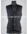 Pentagramme Black Pattern Mens Gothic Vest