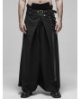 Punk Rave Black Gothic Japanese Warrior Style Pants for Men