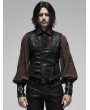Punk Rave Black Gothic Steampunk Buckle Vest for Men