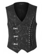 Punk Rave Black Gothic Steampunk Buckle Vest for Men