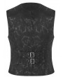 Punk Rave Black Gothic Steampunk Buckle Vest for Men