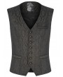 Punk Rave Gothic Retro Jacquard Vest for Men