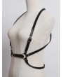 Black Gothic Punk PU Leather Buckle Belt Harness