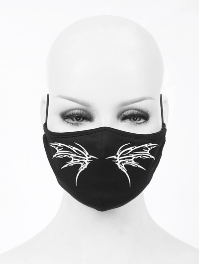 Devil Fashion Black Gothic Punk Pattern Unisex Mask