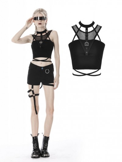 Dark in Love Black Gothic Punk Tank Top for Women