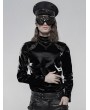Punk Rave Black Gothic Punk Military Hat for Men