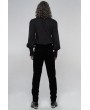 Punk Rave Black Retro Gothic Embroidered Trousers for Men