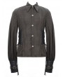 Devil Fashion Brown Gothic Steampunk Striped Long Sleeve Shirt for Men