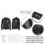 Devil Fashion Black Gothic Punk Do Old Denim Long Sleeve Shirt for Men