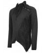 Devil Fashion Black Gothic Punk Irregular Long Sleeve T-Shirt for Men