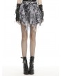 Dark in Love Black Gothic Punk Grunge Decadent Irregular Mini Skirt