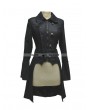 Pentagramme Black Long Sleeves High-Low Gothic Jacket for Women