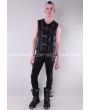 Pentagramme Black Buckle Belt Gothic Pants for Men