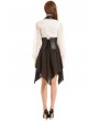 Pentagramme Brown Stripe Vintage Steampunk Irregular Vest Dress