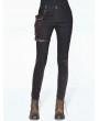 Devil Fashion Women's Brown Steampunk Do Old Style Pants with Detachable Bag