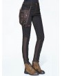Devil Fashion Women's Brown Steampunk Do Old Style Pants with Detachable Bag