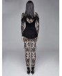 Devil Fashion Black Sexy Vintage Gothic Transparent Legging for Women