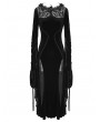 Eva Lady Black Sexy Gothic Velvet Long Party Dress