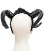 Eva Lady Black Gothic Devil Horn Headdress