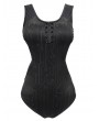 Devil Fashion Black Gothic Sexy One-Piece Swimsuit for Women