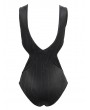 Devil Fashion Black Gothic Sexy One-Piece Swimsuit for Women