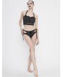 Devil Fashion Black Gothic Corset Top for Women