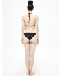 Devil Fashion Black Gothic Two-Piece Bikini Set