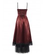 Devil Fashion Red Vintage Gothic Long Prom Party Gown