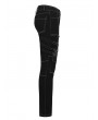 Punk Rave Black and White Gothic Punk Metal Straight Long Pants for Men