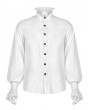 Punk Rave White Retro Gothic Aristocratic Long Sleeve Shirt for Men