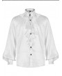 Punk Rave White Retro Gothic Vampire Count Long Sleeve Shirt for Men