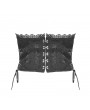 Dark in Love Black Gothic Lace Embroidery Underbust Corset