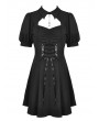Dark in Love Black Gothic Rebel Girl Daily Wear Short Sleeve Dress