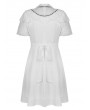 Dark in Love White Cute Gothic Soulless Princess Short Sleeve Dress