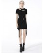 Dark in Love Black Gothic Punk Asymmetrical Daily Wear Mini Skirt
