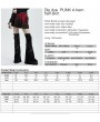 Punk Rave Black and Red Gothic Grunge Punk Short Skirt for Women