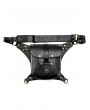 Black Gothic Punk PU Leather Buckle Waist Shoulder Messenger Bag