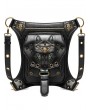 Black Gothic Steampunk Retro Rivets Outdoor Waist Shoulder Messenger Bag