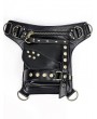 Black Gothic Steampunk Cross-Body Waist Shoulder Messenger Bag