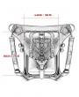 Black Gothic Punk Skull PU Leather Travel Close-Fitting Waist Shoulder Messenger Bag