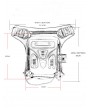 Black Gothic PU Leather Motorcycle Travel Waist Shoulder Messenger Bag
