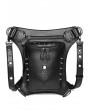 Black Gothic Steampunk PU Leather Knight Belt Waist Shoulder Messenger Bag