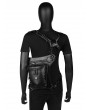 Black Gothic Steampunk PU Leather Knight Belt Waist Shoulder Messenger Bag